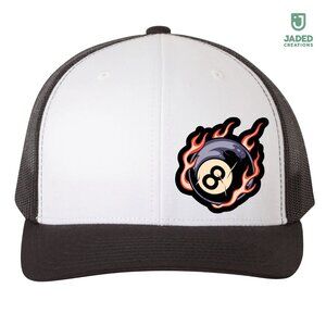 NEW Magic 8 Ball Printed Leatherette Patch Trucker Hat
